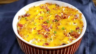 BEST LOADED BAKED POTATO CASSEROLE  Perfect SIDE Dish  How to make ❤ [upl. by Biel]