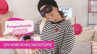 Paula zeigt euch 3 schnelle supercoole DIY Karnevalskostüme  ungeschminkt mit Paula [upl. by Olive]