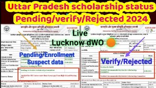 UP scholarship status PendingVerifyrejected वाले जरूर देखें 202324all solution upscholarship💥💥💥 [upl. by Airahs]