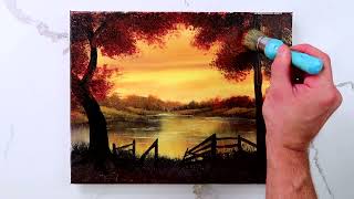 Gateway to Paradise  Landscape Painting  Easy for Beginners [upl. by Lahey272]