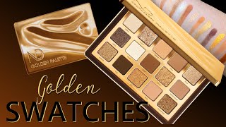 Natasha Denona GOLDEN Palette SWATCHES [upl. by Theressa541]