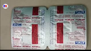 ATM 500 Tablet  Azithromycin 500mg Tablet  ATM 500mg Tablet Uses Benefits Dosage Review in Hindi [upl. by Rolyat]