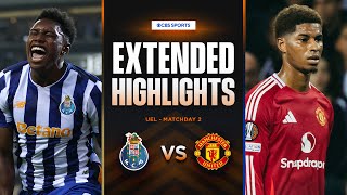 Porto vs Man United Extended Highlights  UEL League Phase MD 2  CBS Sports Golazo  Europe [upl. by Yenaffit557]