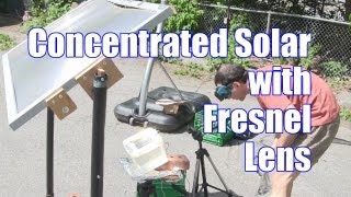 Concentrated Solar Cell Test with Fresnel Lens [upl. by Torrence]