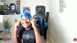 Adin Ross reacts to solluminati first video back [upl. by Norted]