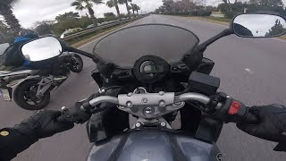 FZ6 VS GSR600 KM TV [upl. by Anirak376]