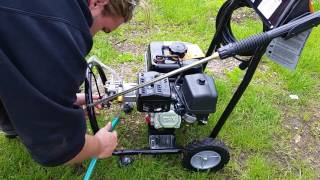 Using the Ironton Gas Cold Water Pressure Washer  2600 PSI 23 GPM for the first time [upl. by Bergen43]