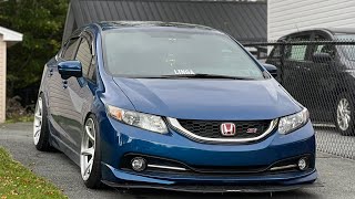 MY HONDA CIVIC SI DOWNPIPE AND EXAUST SOUND review [upl. by Atsahc]