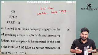 CAFinal DT Paper Honest Review amp IDT Strategy  Yash Khandelwal [upl. by Spindell]