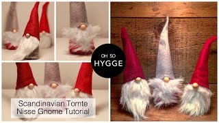 Scandinavian Tomte Nisse Christmas Gnome DIY Tutorial [upl. by Yrakcaz]