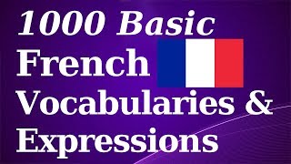 1000 Basic French Vocab amp Expressions [upl. by Kirshbaum599]