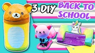 3 Easy DIY crafts for BACK TO SCHOOL SUPPLIES KAWAII  aPasos Crafts DIY [upl. by Sarena575]