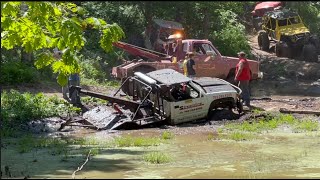 Off Road Wrecker buried in the mud 44 inch tires covered [upl. by Guerin]