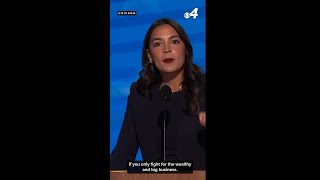 AOC at the DNC quotTrump would sell this country for a dollarquot [upl. by Aalst]