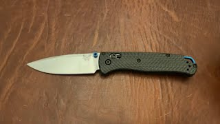 The New Benchmade 5353 Bugout in CF and S90V is a Good Value You Read That Right [upl. by Byrann]