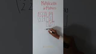 Multiplicación de matrices 3x3 y 3x1 tutorial algebralineal shorts [upl. by Ahse893]