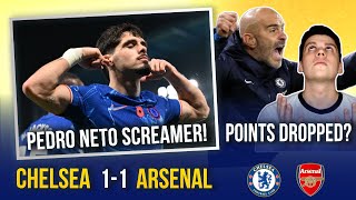 CHELSEA 11 ARSENAL  PEDRO NETO SCREAMER  REAL FIGHT OF A GAME POINTS DROPPED [upl. by Bikales398]