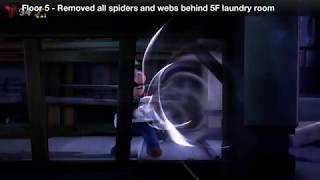 Luigis Mansion 3  Floor 5 Achievement  Removed all spiders and webs behind 5F laundry room [upl. by Nyrem702]