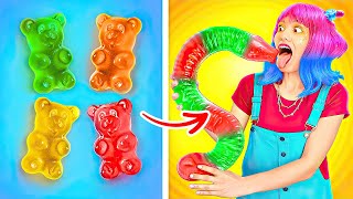 HOW TO MAKE LARGEST CANDY EVER with gummy worms 🤪 [upl. by Gallenz]