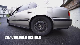 Yonaka Coilover Install  91 Honda Accord CB7 [upl. by Yaner105]