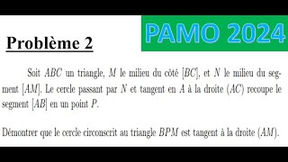 Olympiades de maths problème 2 géométrie chasse aux angles cocyclicité puissance dun point [upl. by Chamberlin992]