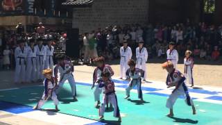 BTS EXO 2PMKPop meets TaeKwonDo Seoul Square TKD performance [upl. by Yreneh]