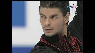 Stephane Lambiel  2007 Worlds  Free Skate UK Eurosport [upl. by Einnep]