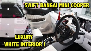 White Interior In A Swift Look Insane  RollsRoyce Interior In Swift  Maruti Swift new interior [upl. by Arvo]