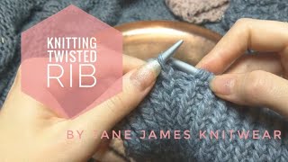 Knitting Twisted Rib  A Tutorial On How To Knit Ktbl and Ptbl 2019 [upl. by Darbee]