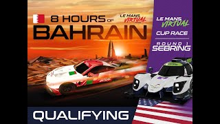 LIVE 8 Hours of Bahrain Qualifying  Le Mans Virtual Series 2022 [upl. by Enneiviv749]