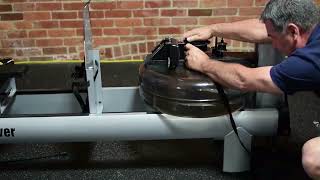 Replacing the M1 Short Tank Assembly on the WaterRower S4 Rowing Machine  Fitness Direct [upl. by Anilah]