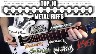 Top 10 Metal Riffs That Improve Your Right Hand Technique [upl. by Festus814]