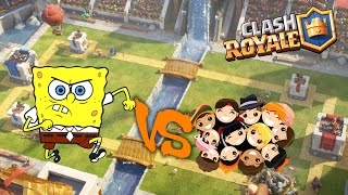 BATALHAS CONTRA INSCRITOS  BoB Esponja no Clash Royale 6 [upl. by Aicetal]