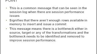 Finding performance bottlenecks from PowerCenter session log [upl. by Alyel]