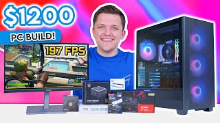 Best 1200 Gaming PC Build 2024 😃 ft RX 7800 XT w Benchmarks [upl. by Ramedlav]