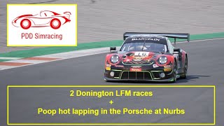 ACC LFM races at Donington plus Porsche hot laps at Nurbs [upl. by Aleb]