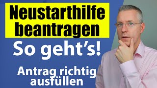 Neustarthilfe 2022 ANTRAG AUSFÜLLEN SchrittfürSchrittErklärung mit Steuerberater [upl. by Odraleba]