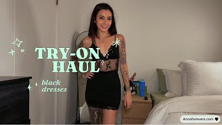 Black Dress Try On Haul [upl. by Leotie]