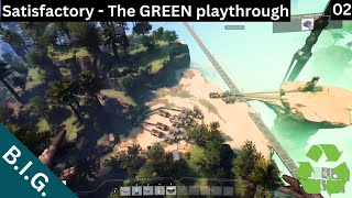 Satisfactory Green Playthrough  Day 02  Phase 1 Completed [upl. by Albie]