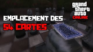 EMPLACEMENT DES 54 CARTES  Gta 5 Online  Map avec trajet [upl. by Worrell426]