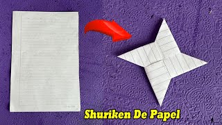 Estrellas Ninja Origami Cómo Hacer un Shuriken De Papel [upl. by Raddie817]