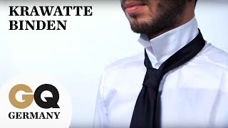 How To Krawatte binden für Anfänger  GQ Style Tutorial [upl. by Idnahs]