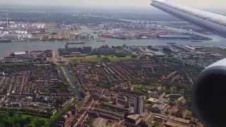 Landing Transavia 737 op Rotterdam Waanzinnige aanvliegroute [upl. by Yesrej]