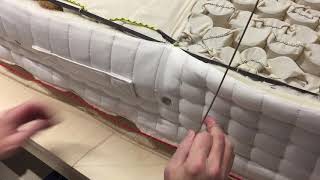 Hand Side Stitching a Vispring Mattress [upl. by Renaxela847]