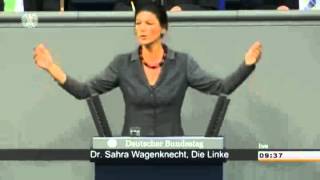 Sahra Wagenknecht Merkel hat uns den Banken ausgeliefert [upl. by Sucrad]