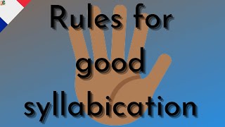 5 Rules for good syllabication  French for beginners [upl. by Ginsburg]