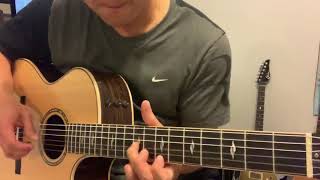 Hotel California Hell Freezes Over version Acoustic Ending Solo [upl. by Nysa]