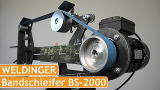 Bandschleifer BS 2000 von WELDINGER als Bausatz  Bandschleifer DIY Set mit Norton Schleifband [upl. by Eipper]