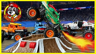 LEGO MONSTER JAM TRUCKS  Build Race amp Freestyle Challenge COMPILATION [upl. by Warenne]