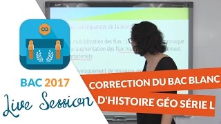 Bac Blanc L  Correction en live de lépreuve dHistoire Géographie [upl. by Yntrok]